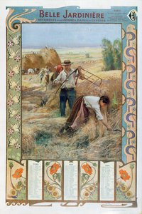 Calendario ilustrado para los grandes almacenes parisinos 